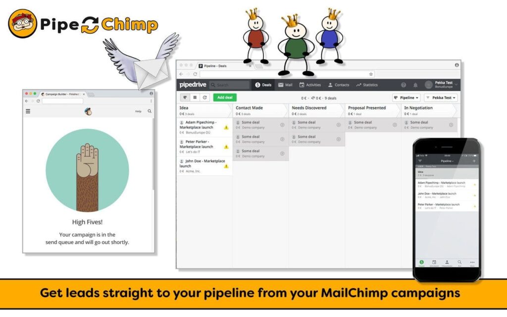 Pipedrive and Mailchimp with Pipechimp