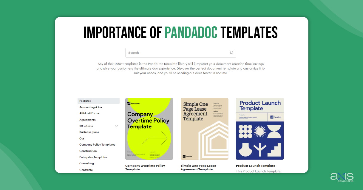 panda doc templates