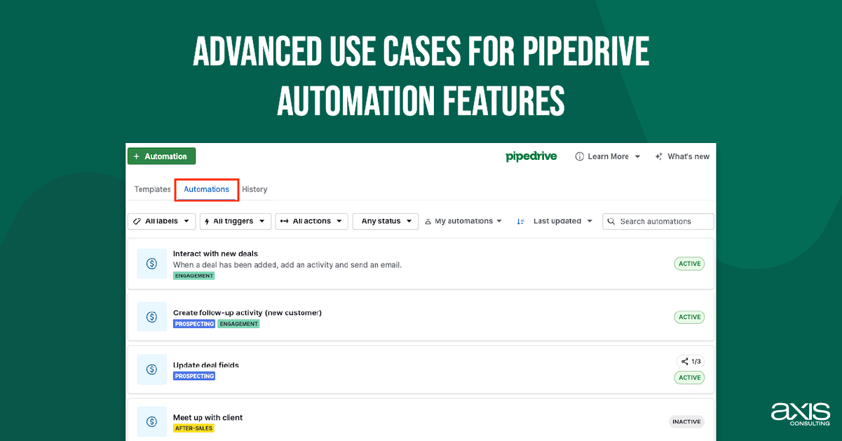 Advanced Use Cases for Pipedrive Automation Features