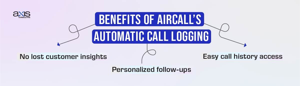 Benefits of Aircall Automatic Call Logging