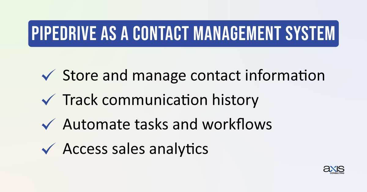 Pipedrive as a Contact Management System