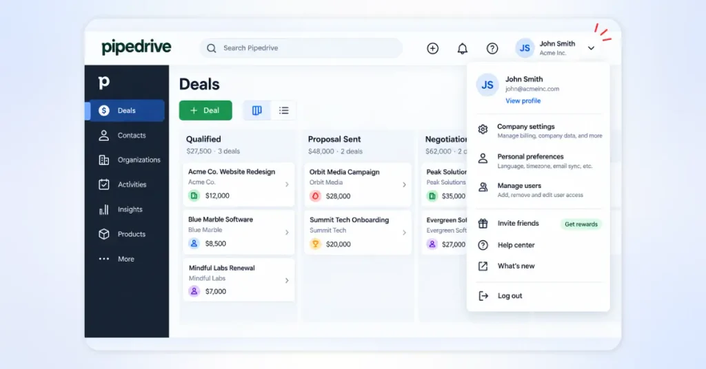 Set Up Your Pipedrive CRM Account