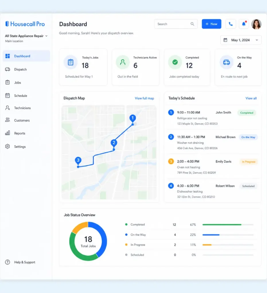 All State Appliance Repair Streamlines Technician Dispatch with Housecall Pro