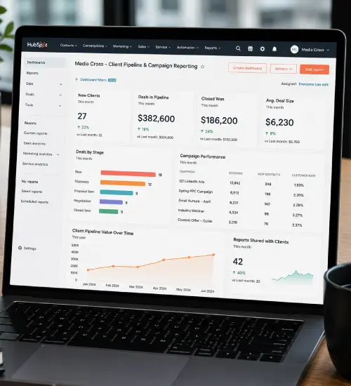 Media Cross Unifies Campaign Reporting and Client Pipeline with HubSpot